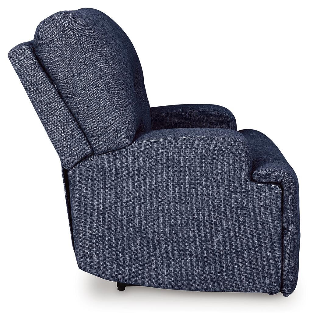 Acklen Place 2-Piece Sectional and Oversized Recliner in Navy