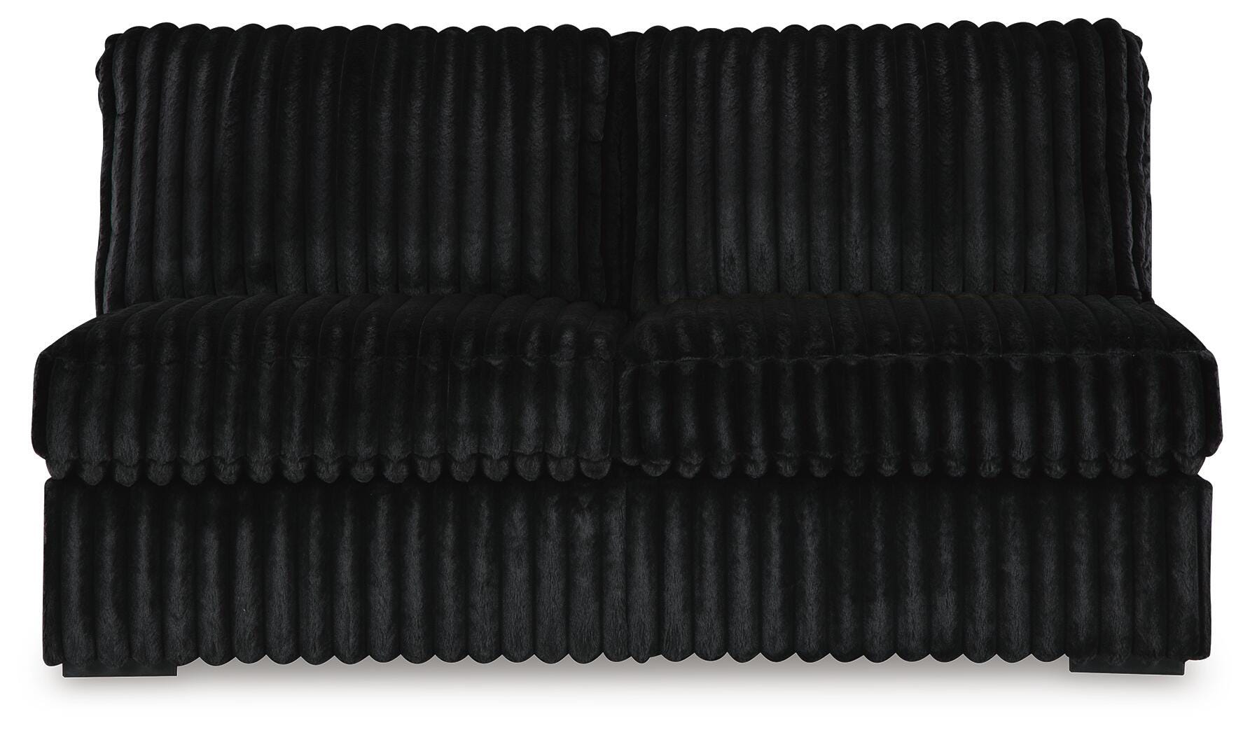 Midnight-Madness 4-Piece RAF Chaise Sectional in Onyx Velvet