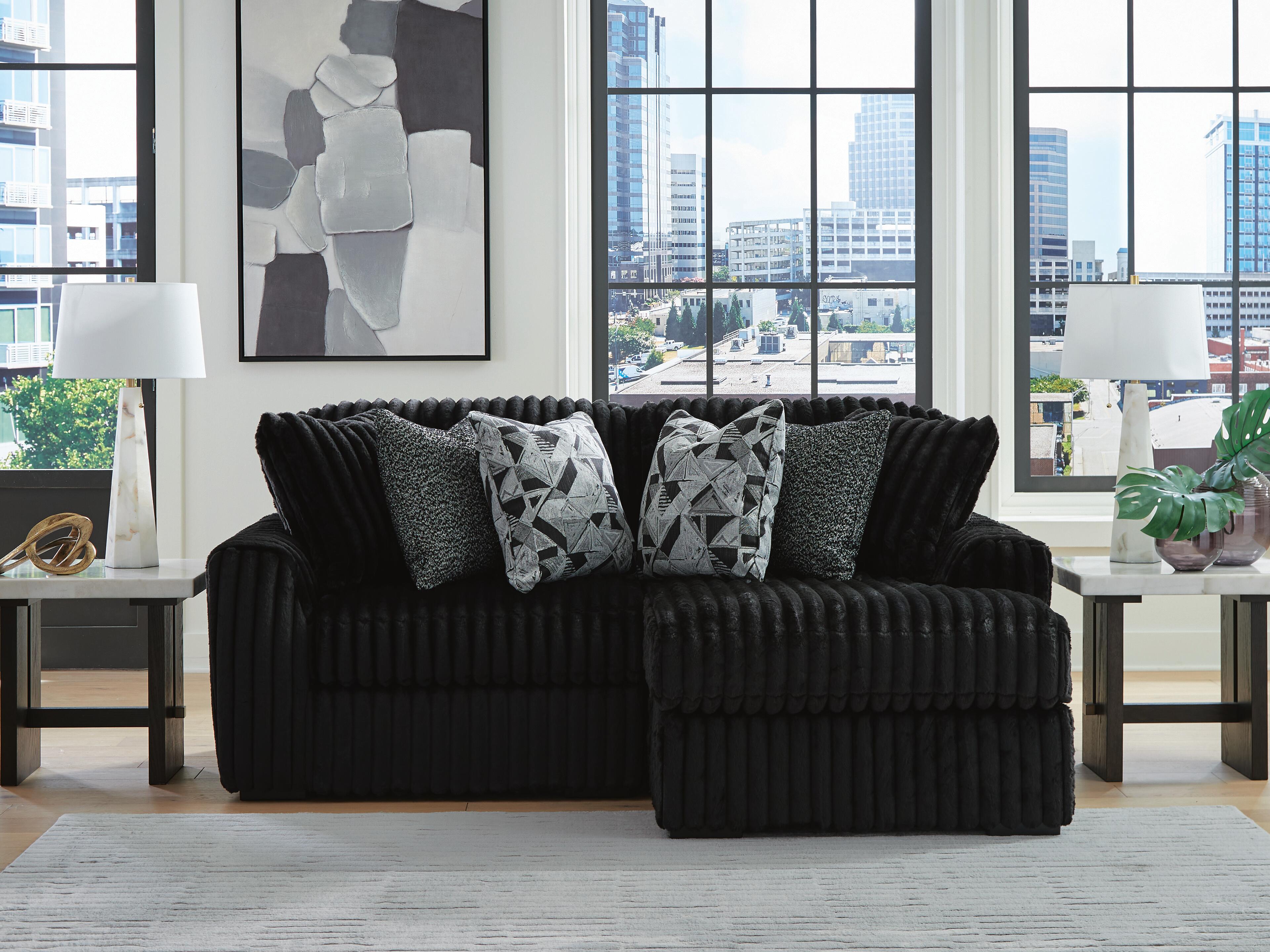 Midnight-Madness 2-Piece RAF Chaise Sectional in Onyx