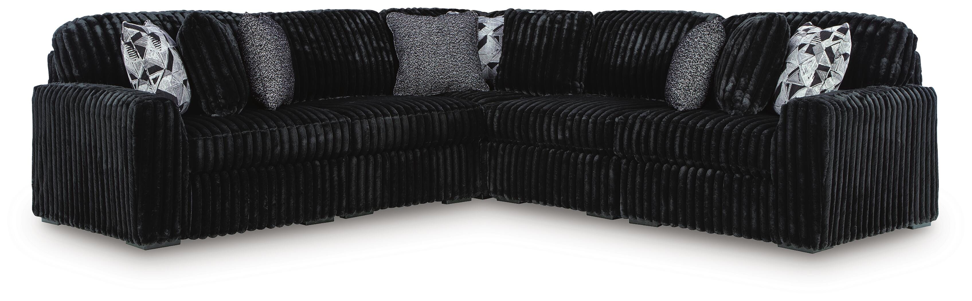 Midnight-Madness 5-Piece Sectional in Onyx