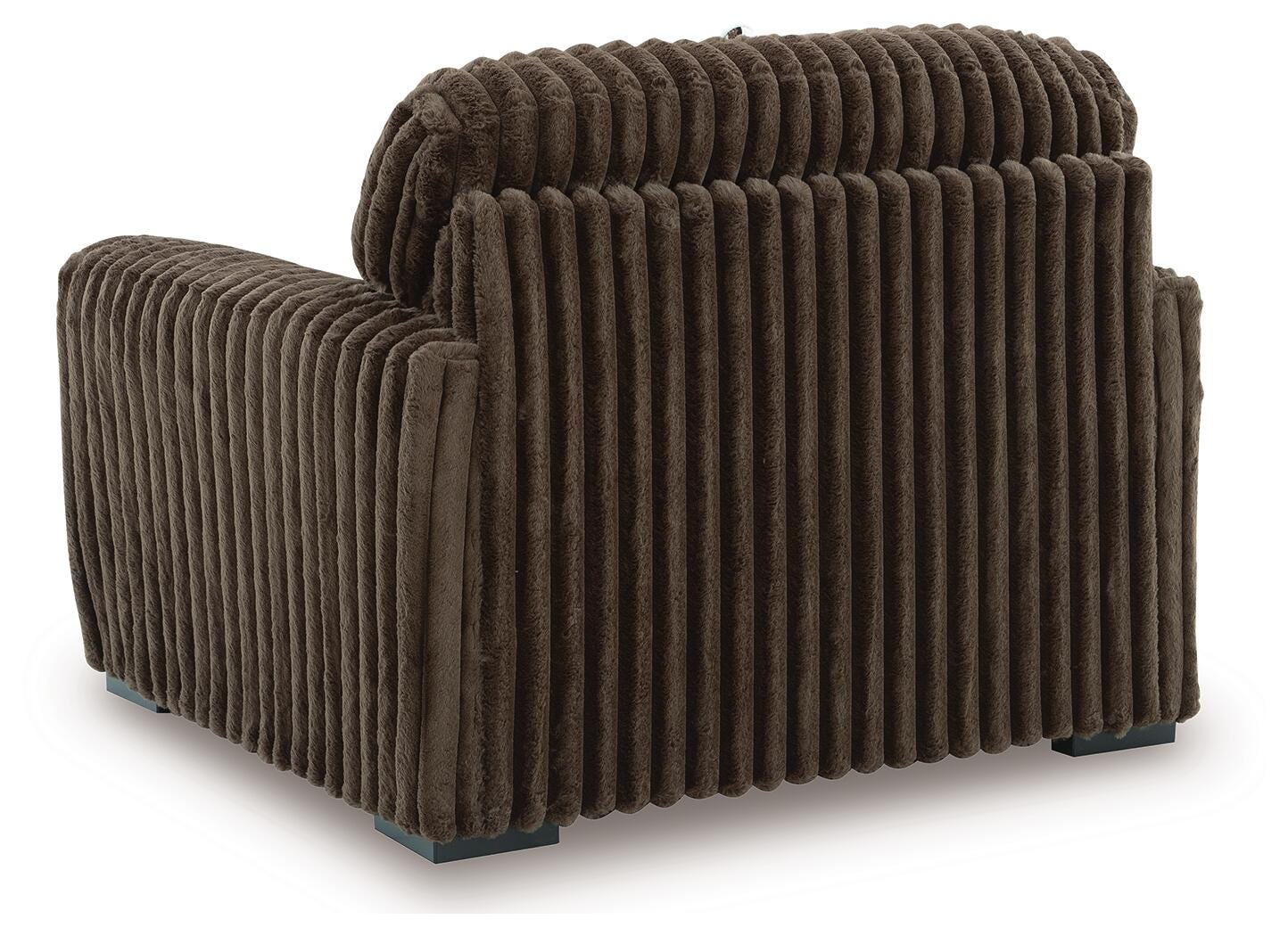 Midnight-Madness 4-Piece Sectional and Oversized Chair in Chocolate