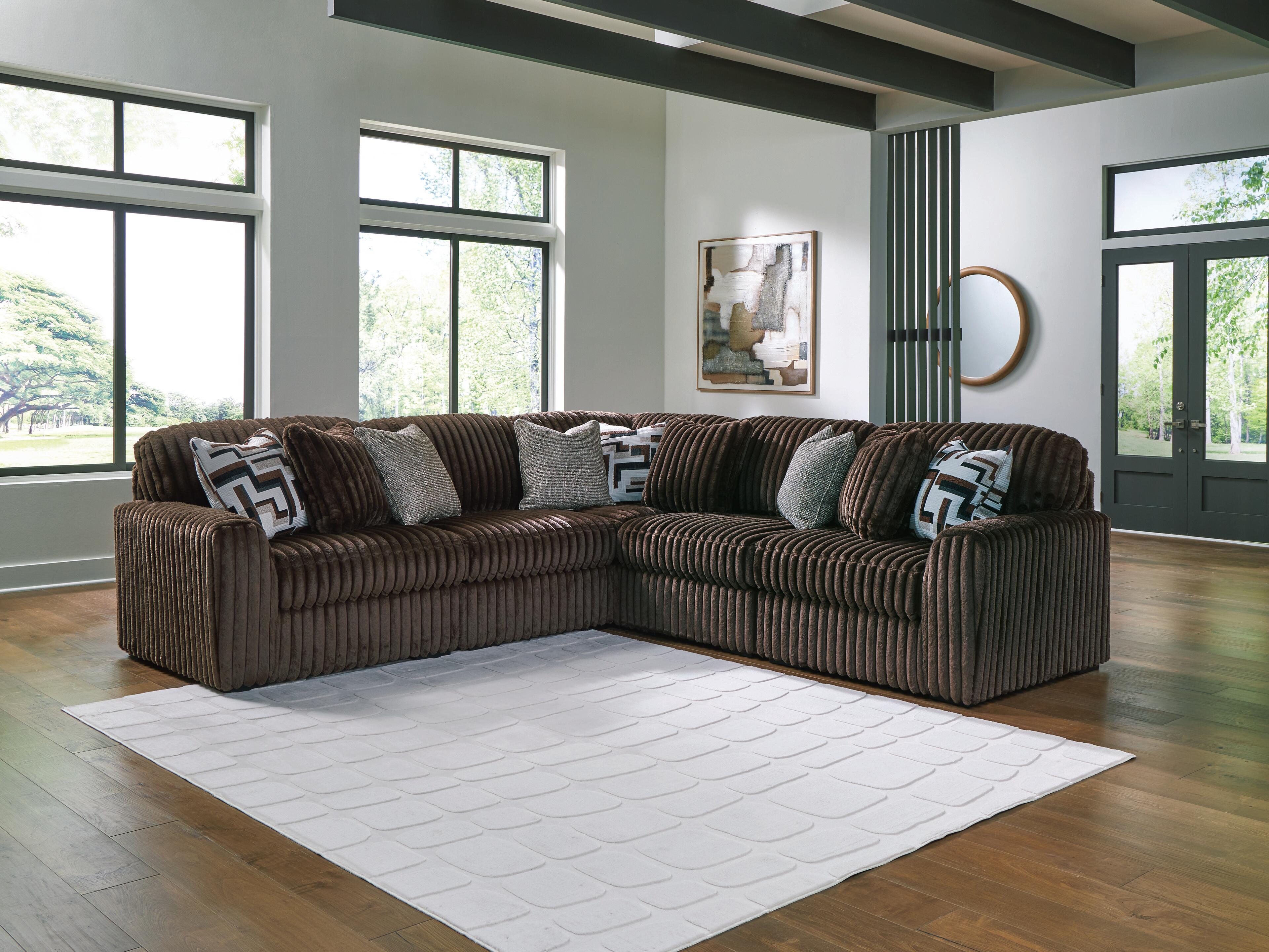 Midnight-Madness 5-Piece Sectional in Chocolate
