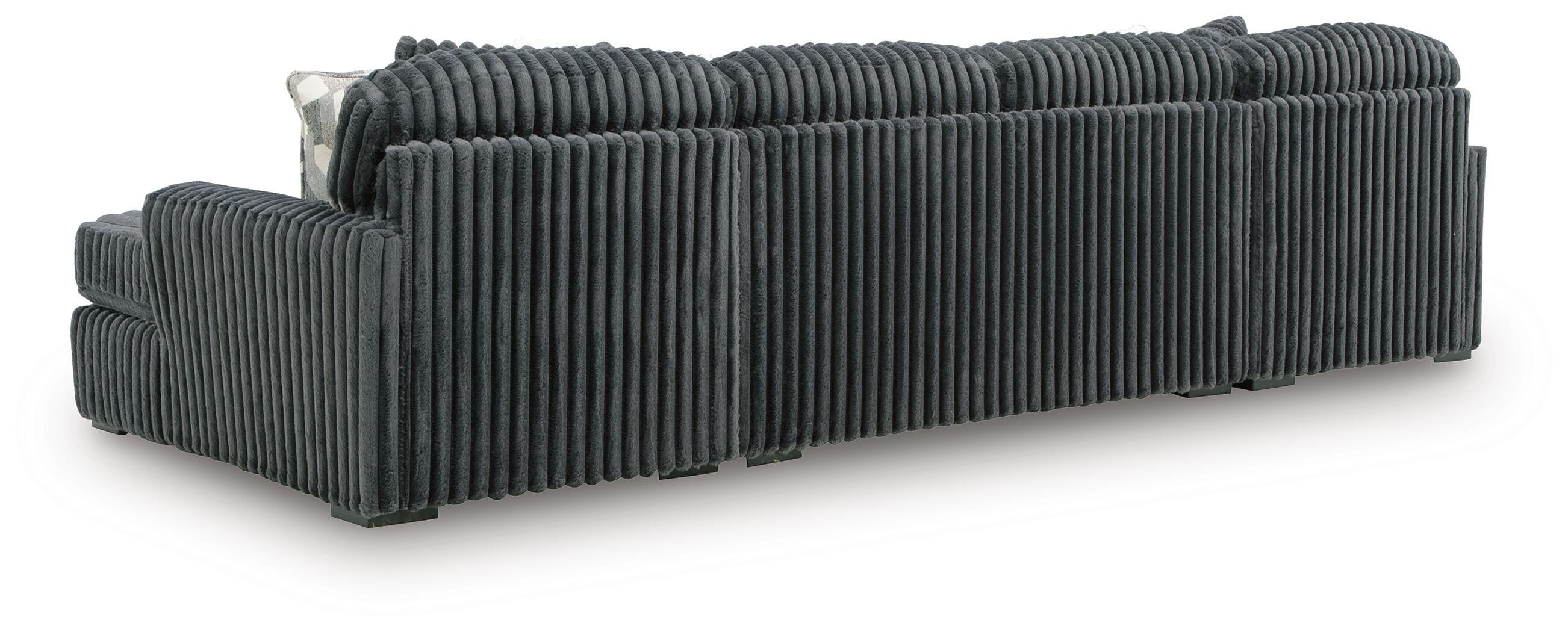 Midnight-Madness 3-Piece Double Chaise Sectional in Gunmetal