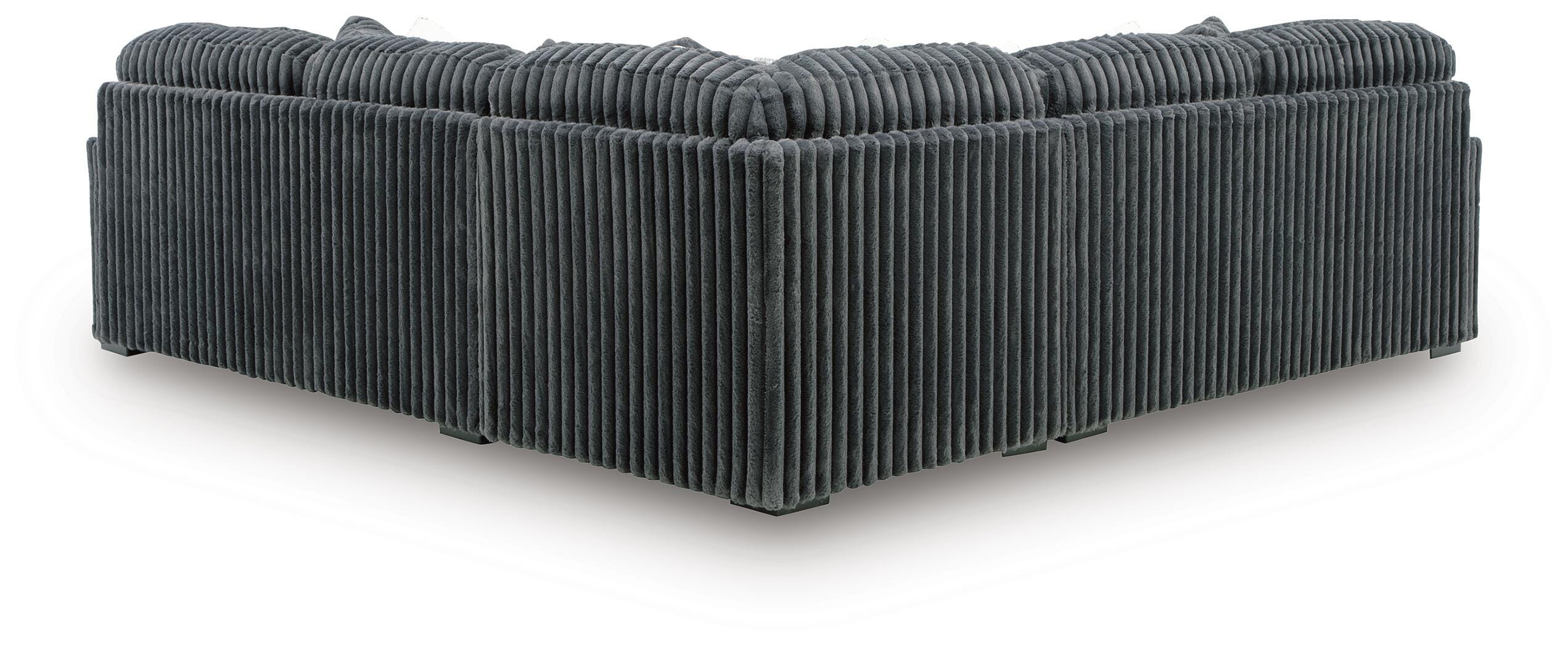 Midnight-Madness 3-Piece Sectional in Gunmetal