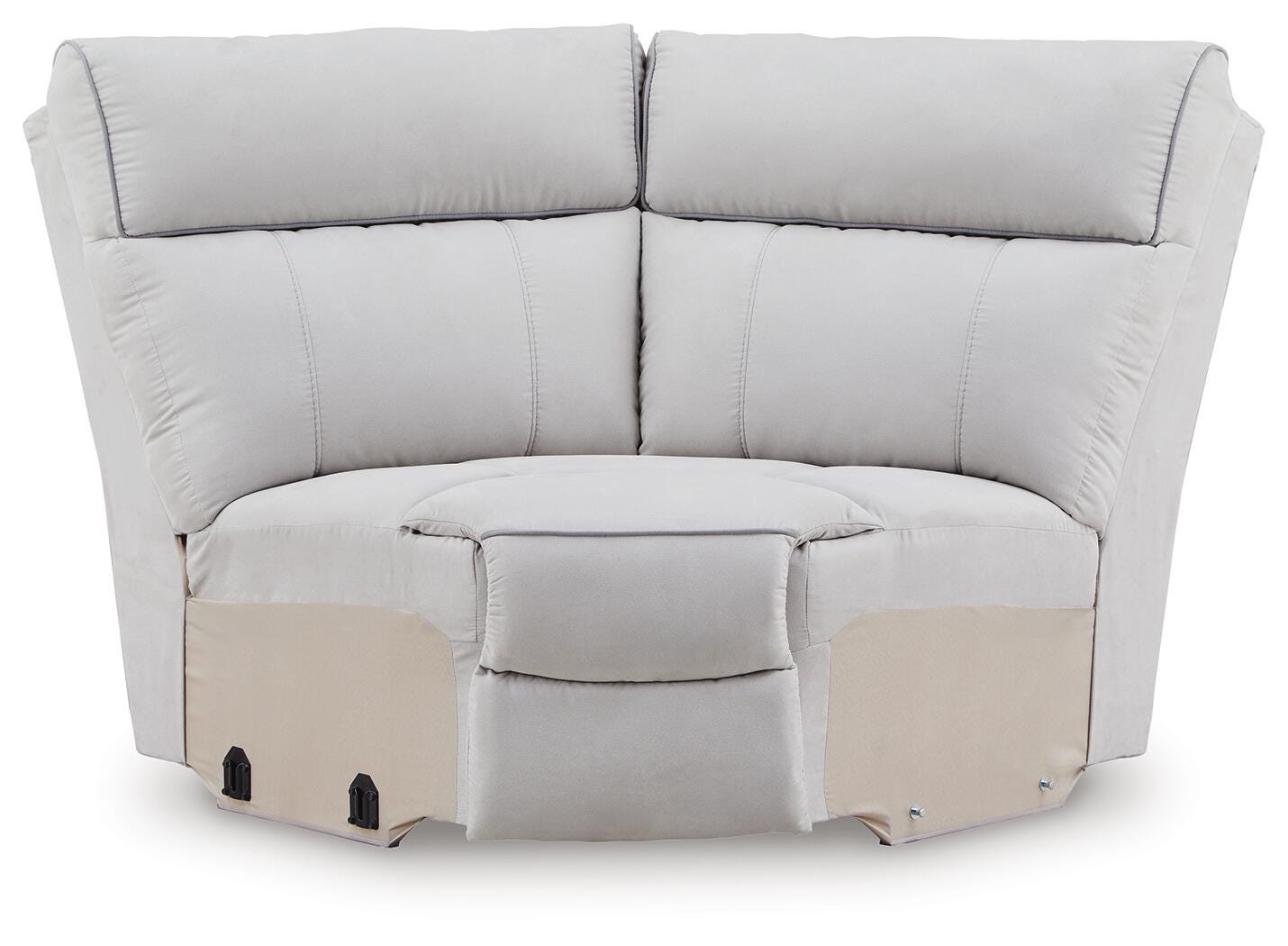 Social Pointe 5-Piece Power Reclining Sectional Sofa in Pearl/Ash Chenille