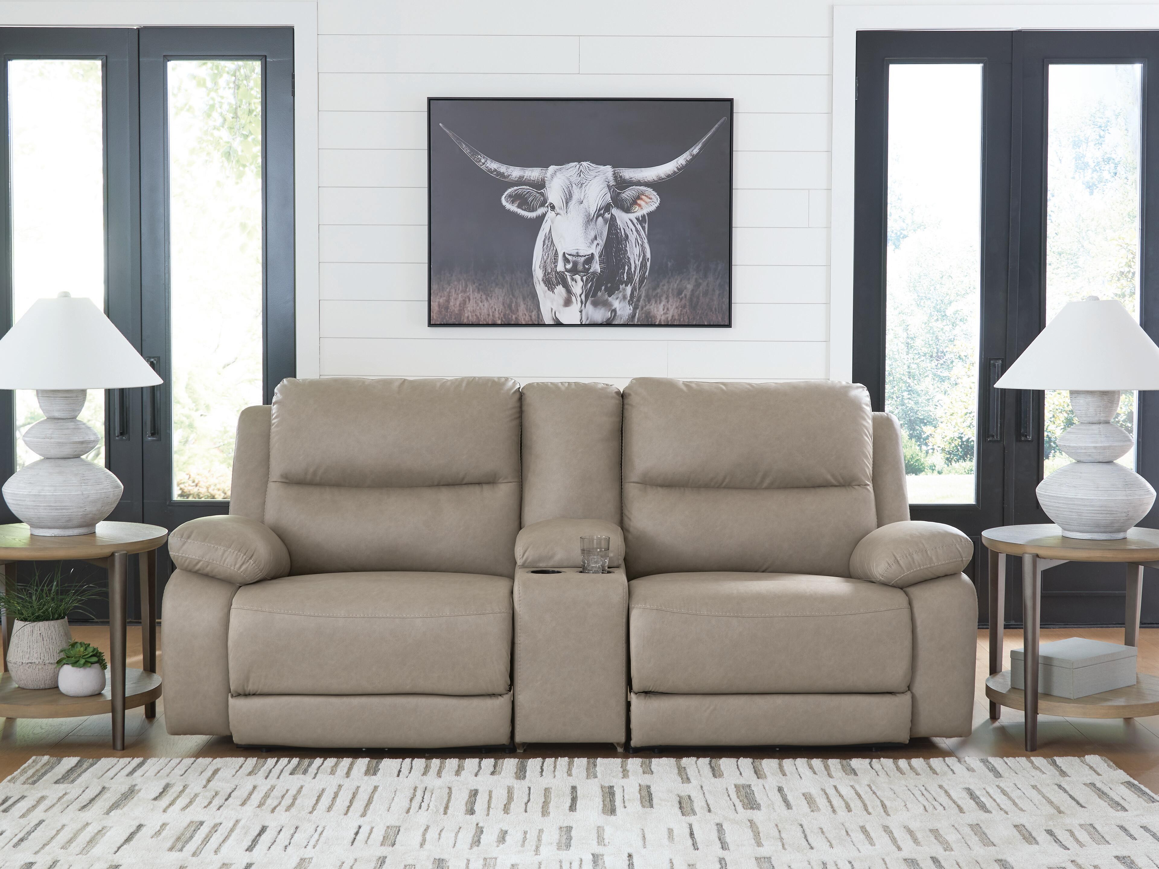 Narwhal Place 3-Piece Power Reclining Sectional in Pebble Faux Leather