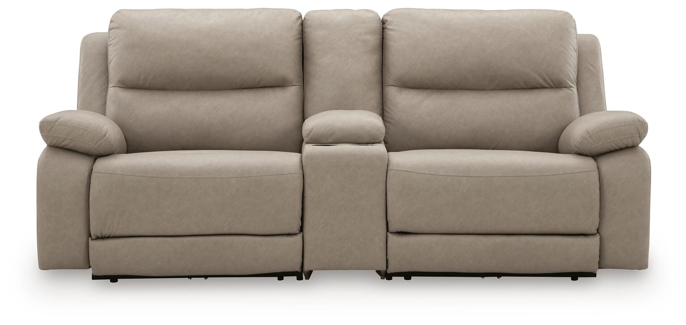 Narwhal Place 3-Piece Power Reclining Sectional in Pebble Faux Leather