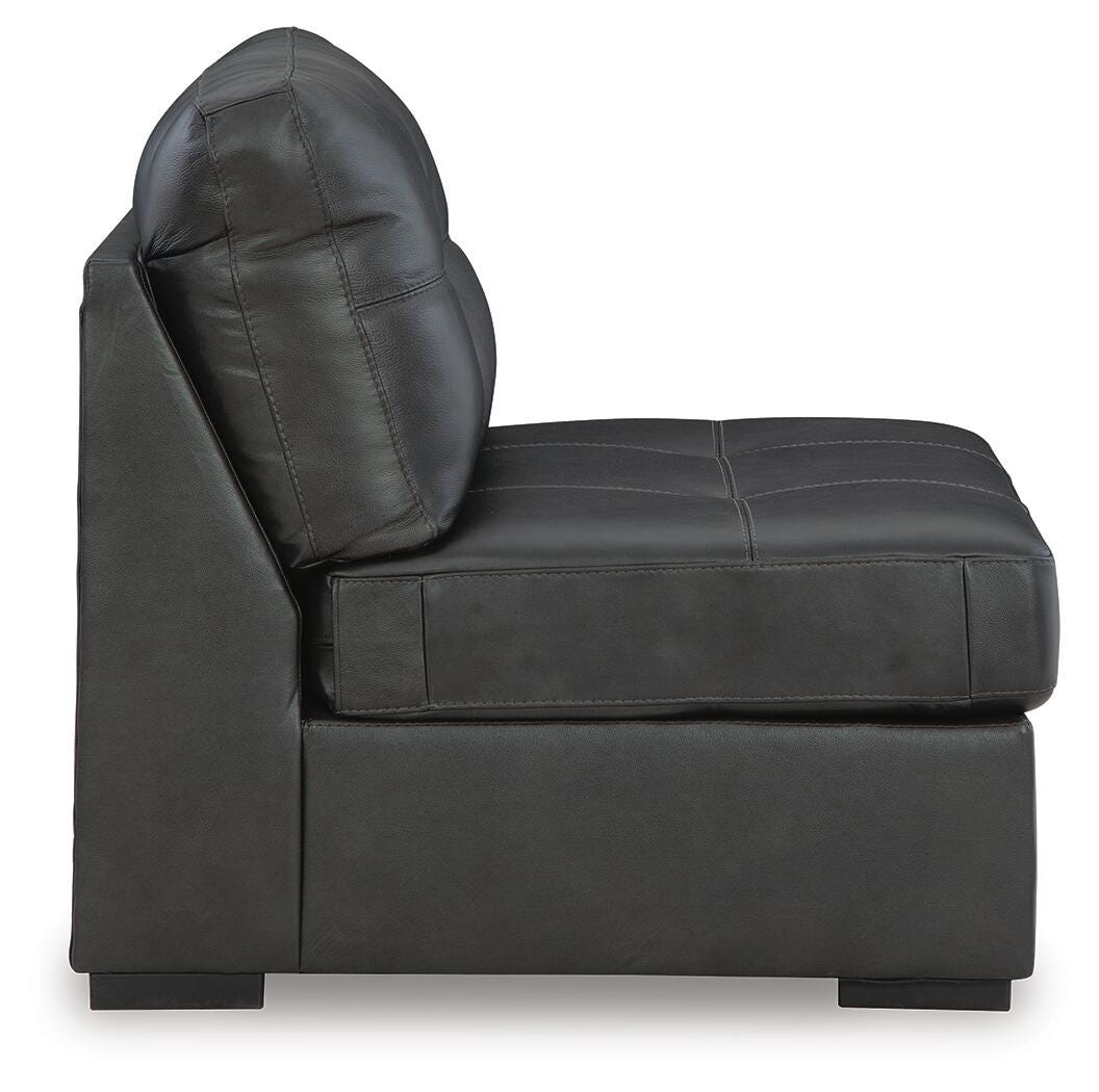 Brindley Pier 5-Piece Sectional in Fog Leather