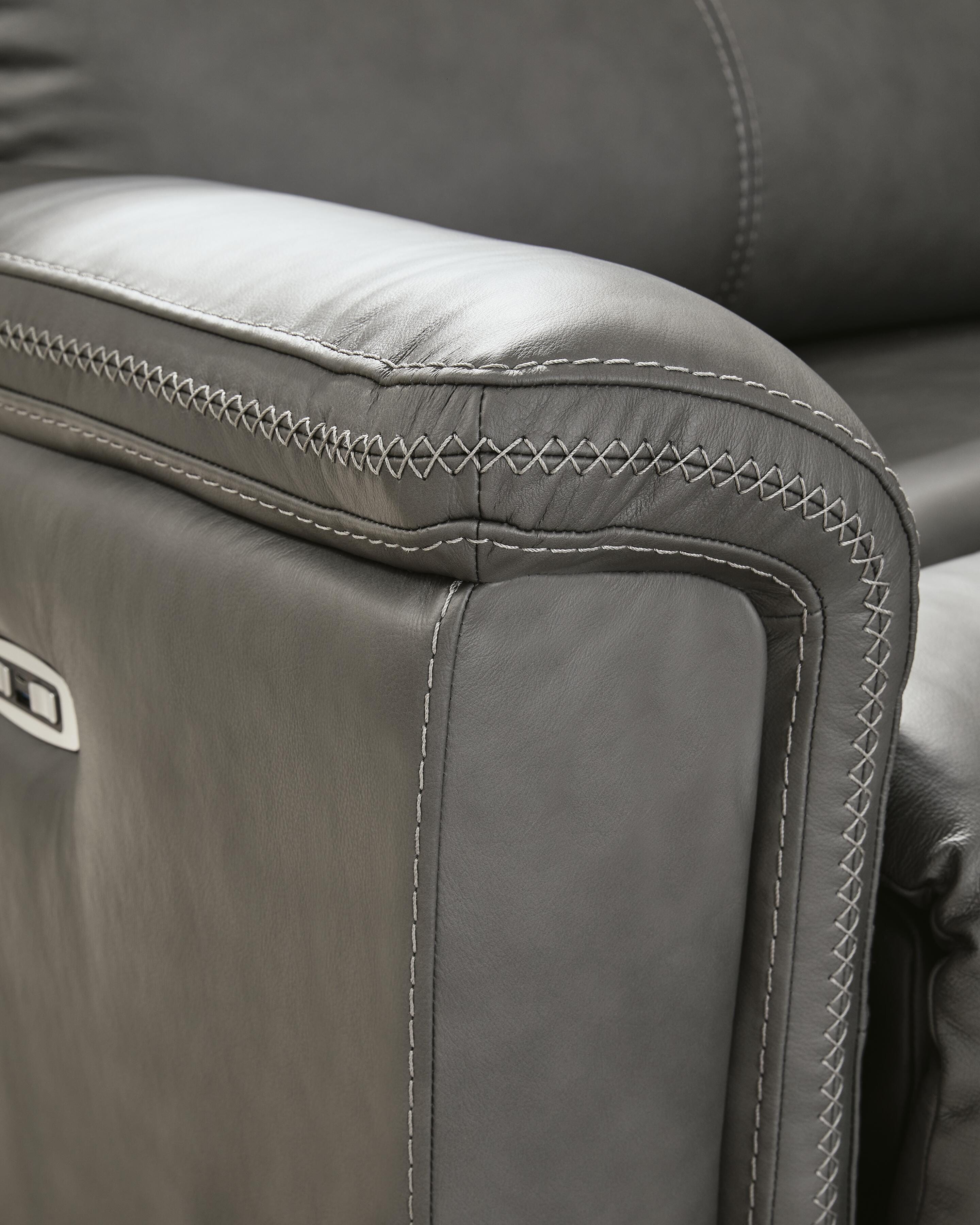 Bleckley 6-Piece Power Reclining Sectional in Anchor Leather