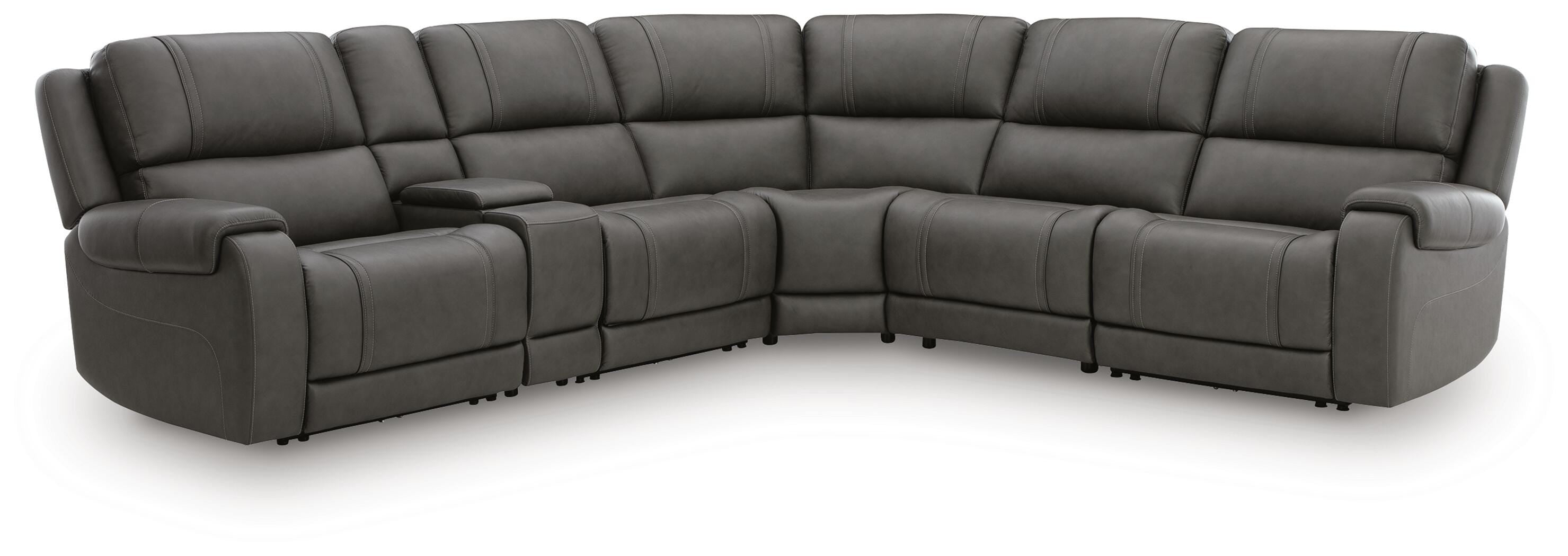 5Z - Pittson 6-Pc. Power Reclining Sectional in Anchor Leather