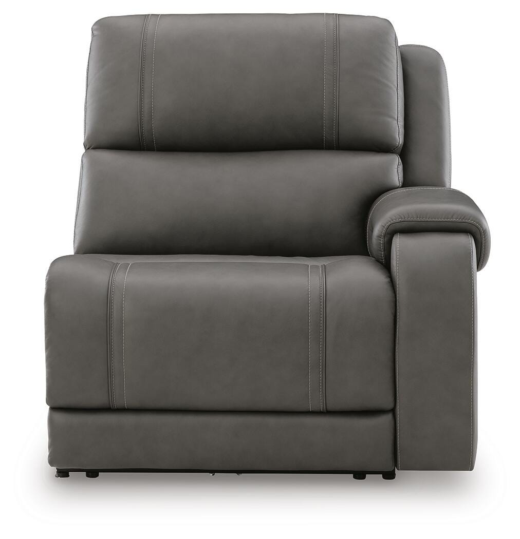 5Z - Pittson 2-Piece Power Reclining Sectional Loveseat in Anchor Leather