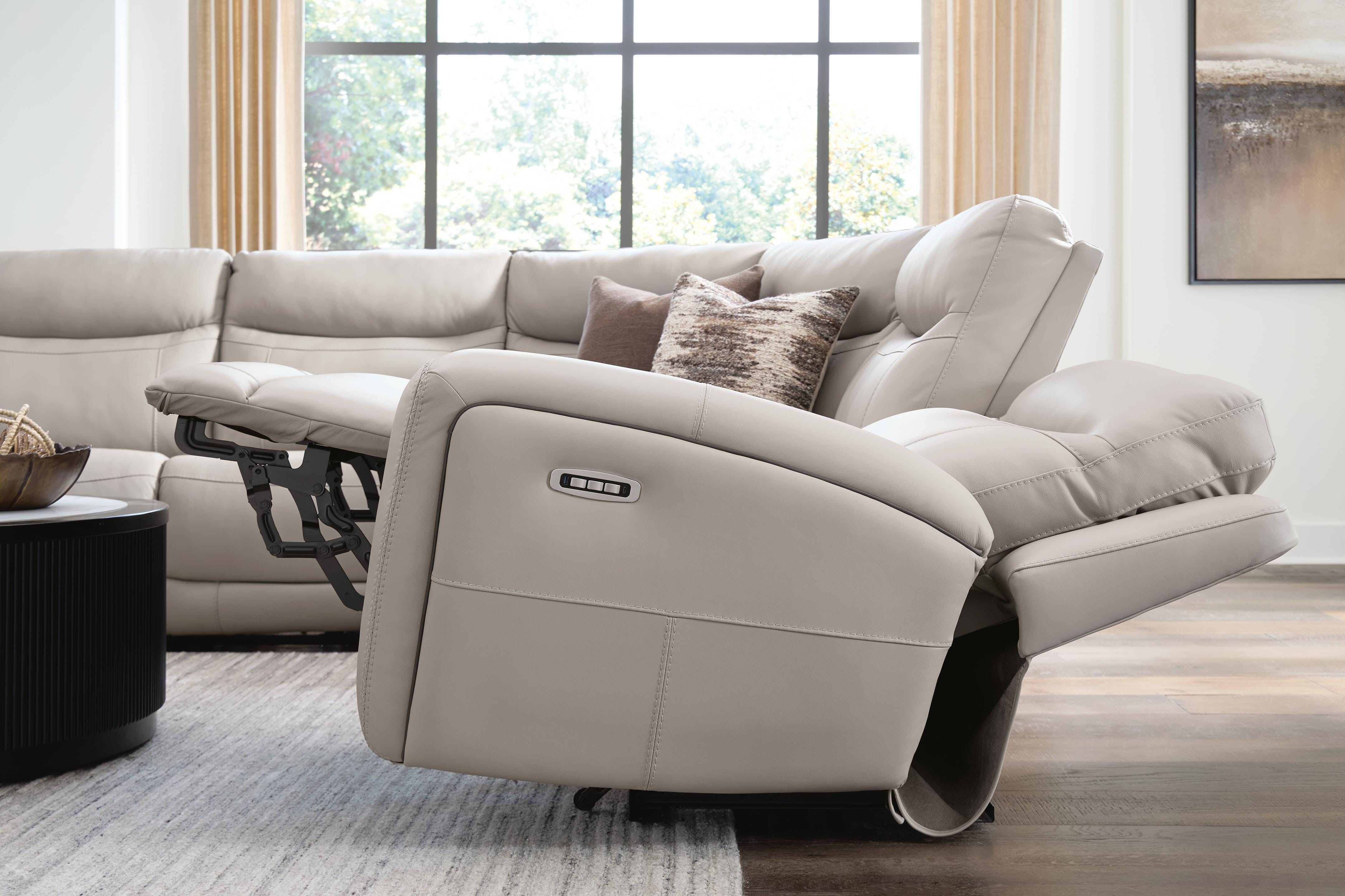 Gravier 5-Piece Power Reclining Sectional in Gray