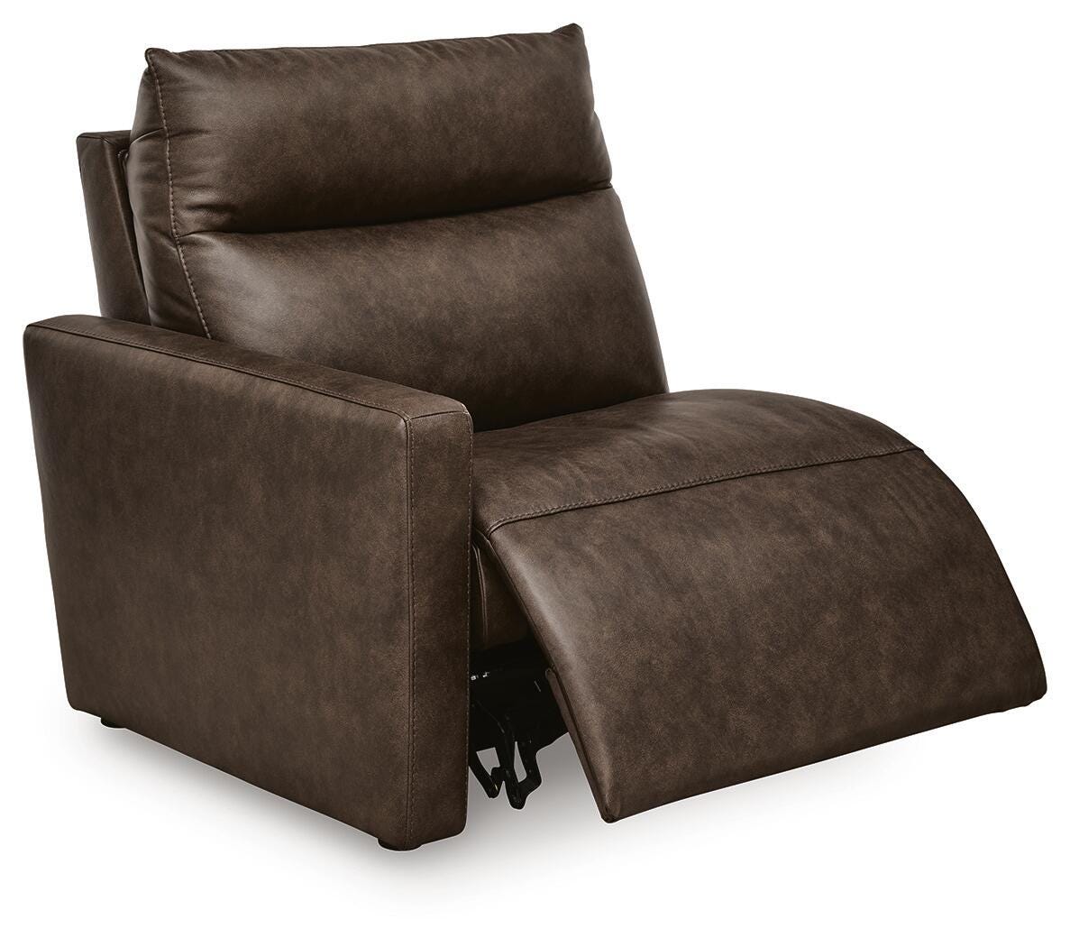 ModZ 6-Piece Power Reclining Sectional w/ Audio Console in Chocolate