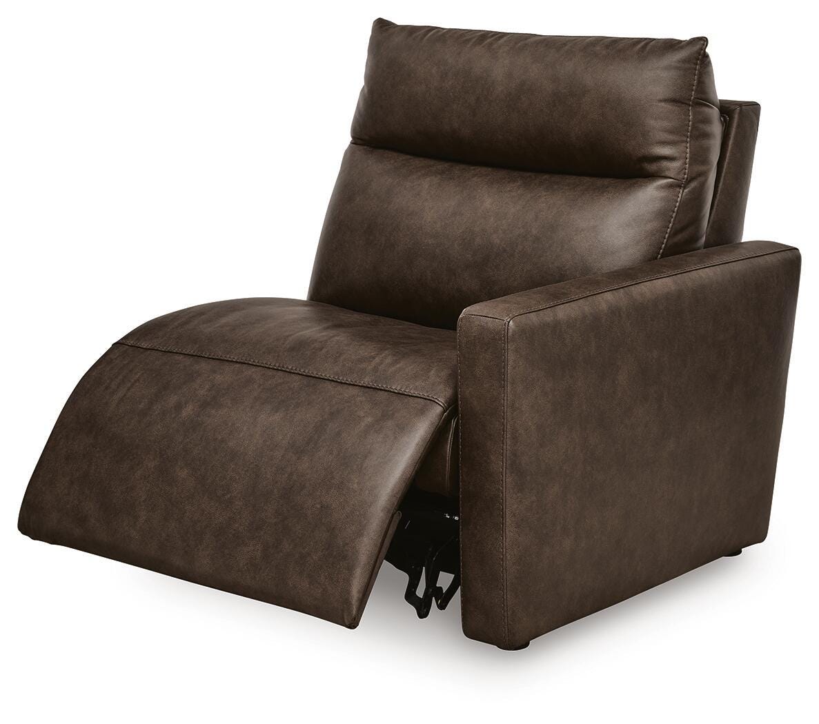 ModZ 6-Piece Power Reclining Sectional with Audio Console in Chocolate