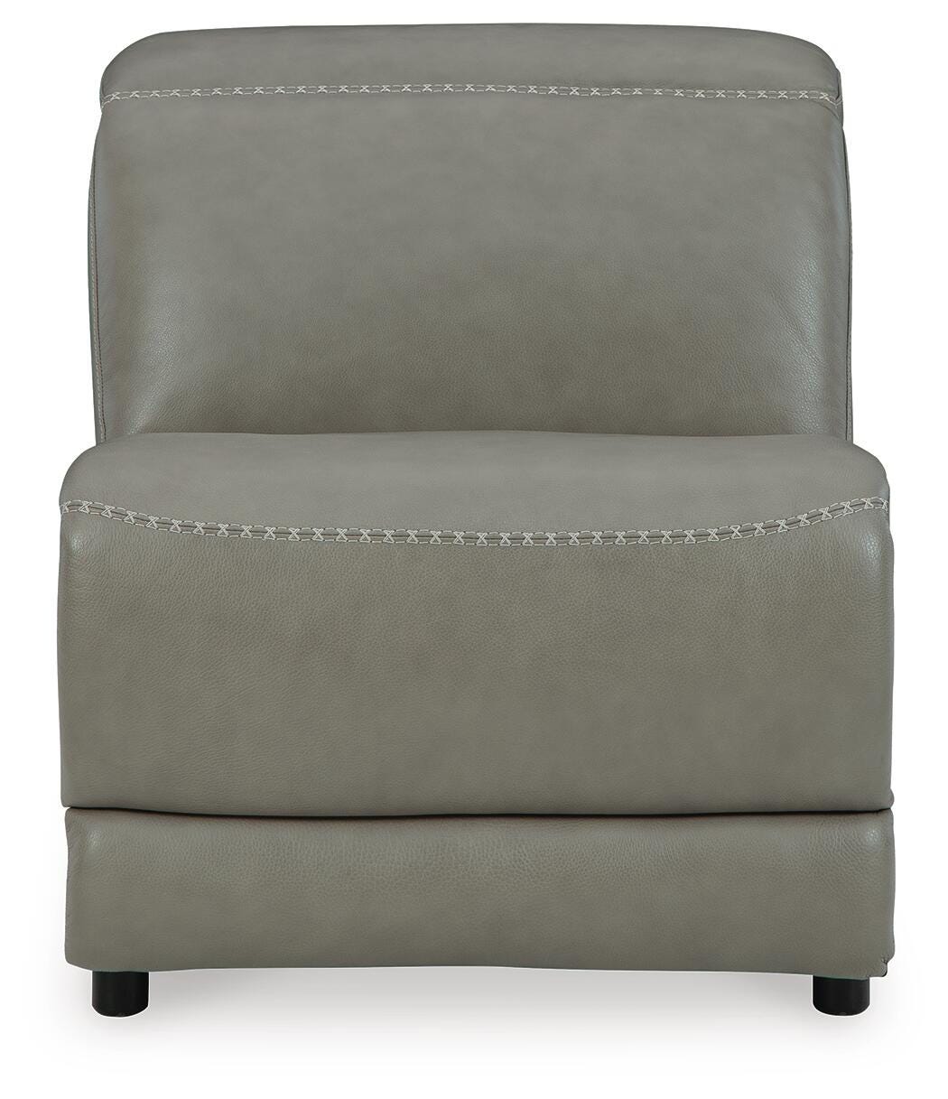Correze 3-Piece Power Reclining Sectional Sofa in Gray Leather