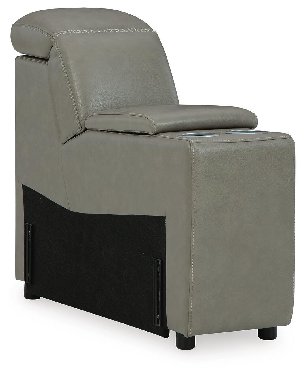Correze 3-Piece Power Reclining Sectional with Chaise in Gray Leather