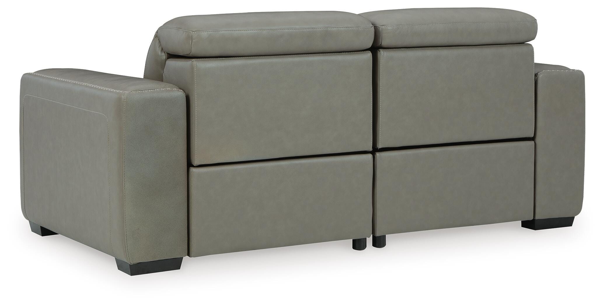 Correze 2-Piece Power Reclining Sectional in Gray Leather