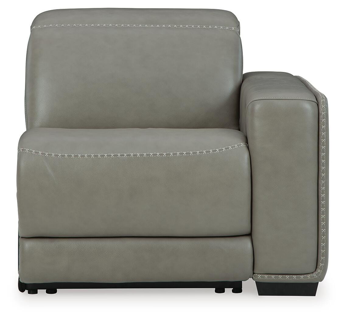 Correze 2-Piece Power Reclining Sectional in Gray Leather