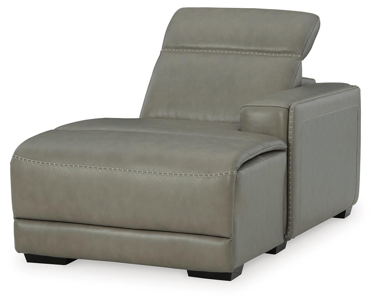 Correze 3-Piece Power Reclining Sectional with Chaise in Gray Leather