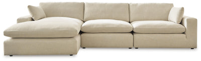 Elyza 3-Piece LAF Chaise Sectional in Linen Chenille