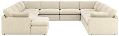 Elyza 10-Piece Sectional in Linen Chenille