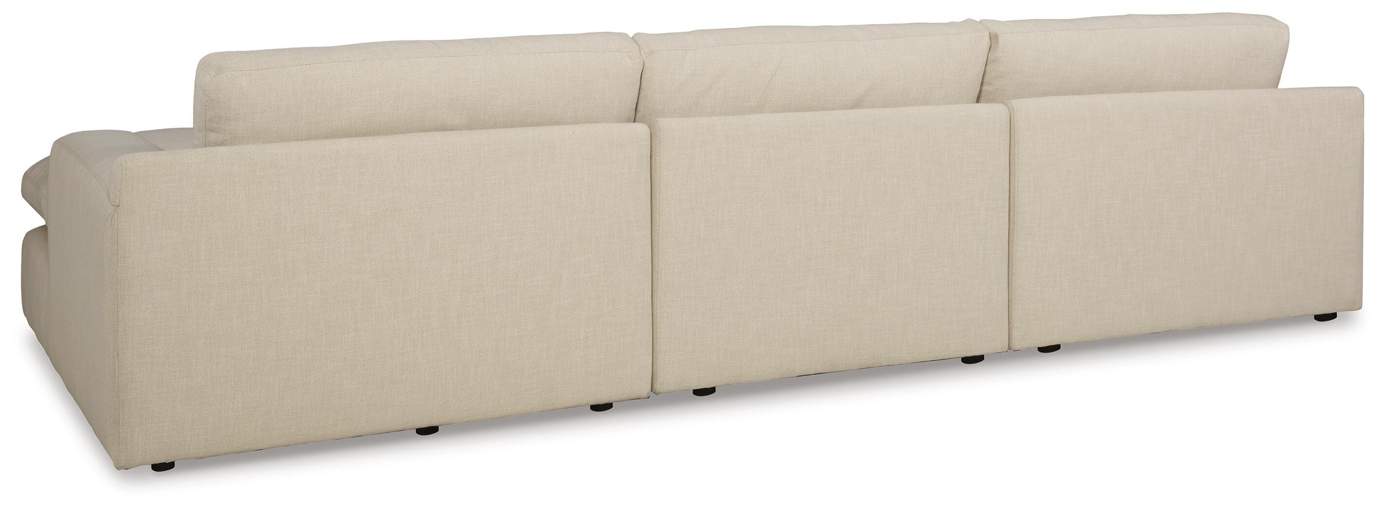 Elyza 3-Piece RAF Chaise Sectional in Linen Chenille