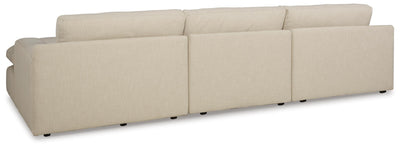 Elyza 3-Piece RAF Chaise Sectional in Linen Chenille