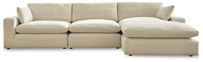 Elyza 3-Piece RAF Chaise Sectional in Linen Chenille