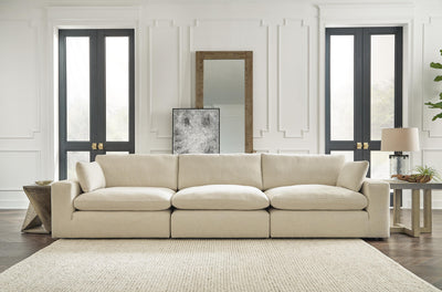 Elyza 3-Piece Sectional Sofa in Linen Chenille
