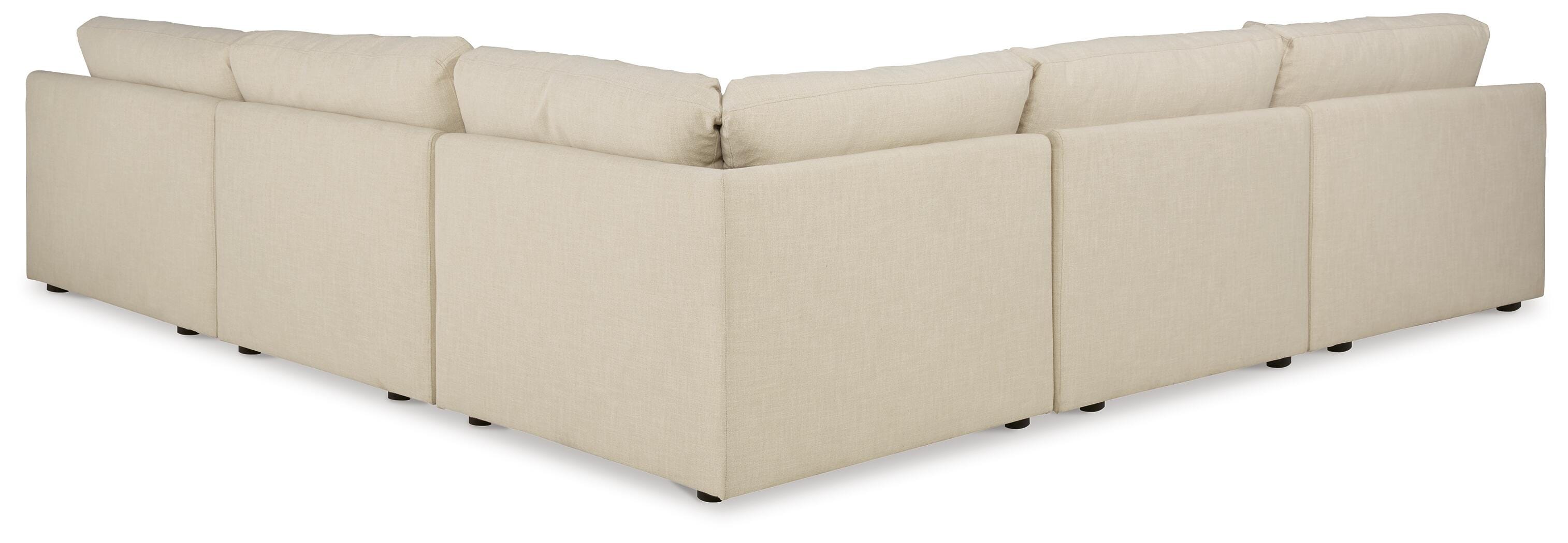 Elyza 5-Piece Sectional in Linen Chenille
