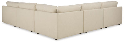Elyza 5-Piece Sectional in Linen Chenille