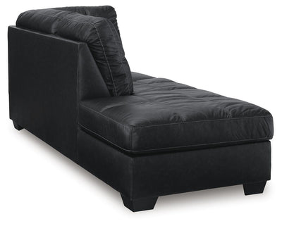 Barlin Mills 2-Piece LAF Chaise Sectional in Carbon Faux Leather