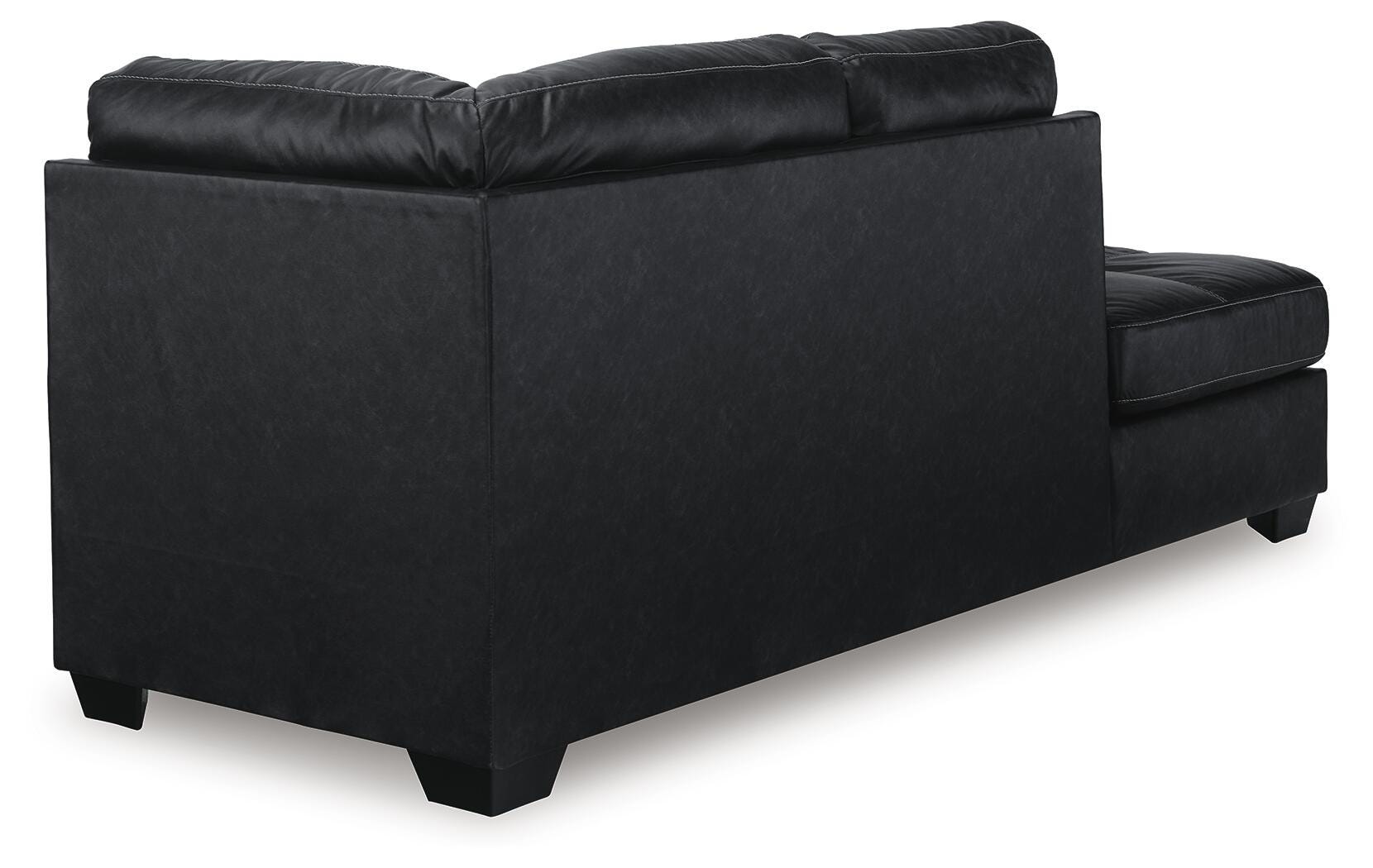 Barlin Mills 2-Piece LAF Chaise Sectional in Carbon Faux Leather