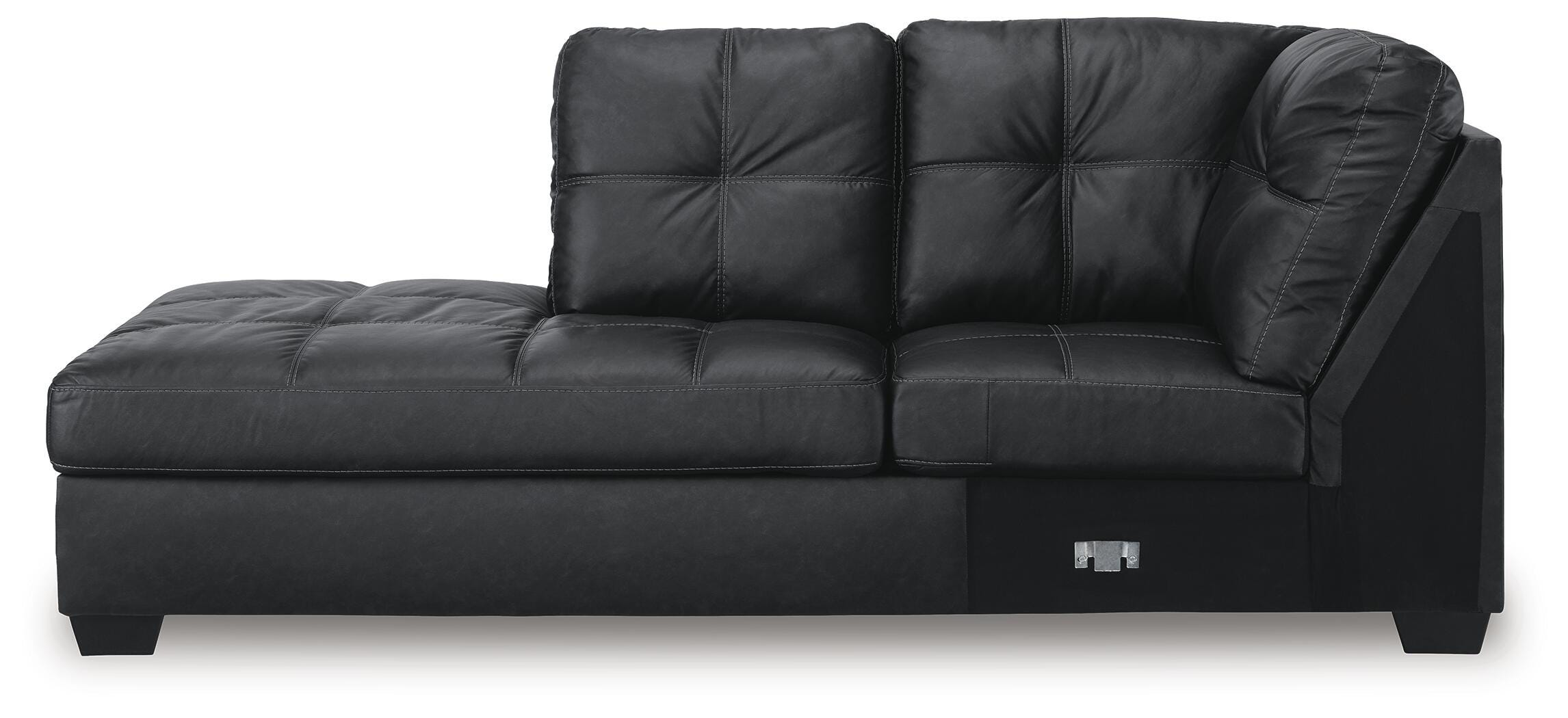 Barlin Mills 2-Piece LAF Chaise Sectional in Carbon Faux Leather