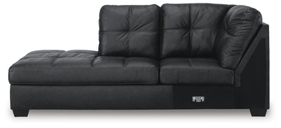 Barlin Mills 2-Piece LAF Chaise Sectional in Carbon Faux Leather