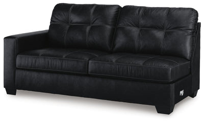 Barlin Mills 2-Piece RAF Chaise Sectional in Carbon Faux Leather