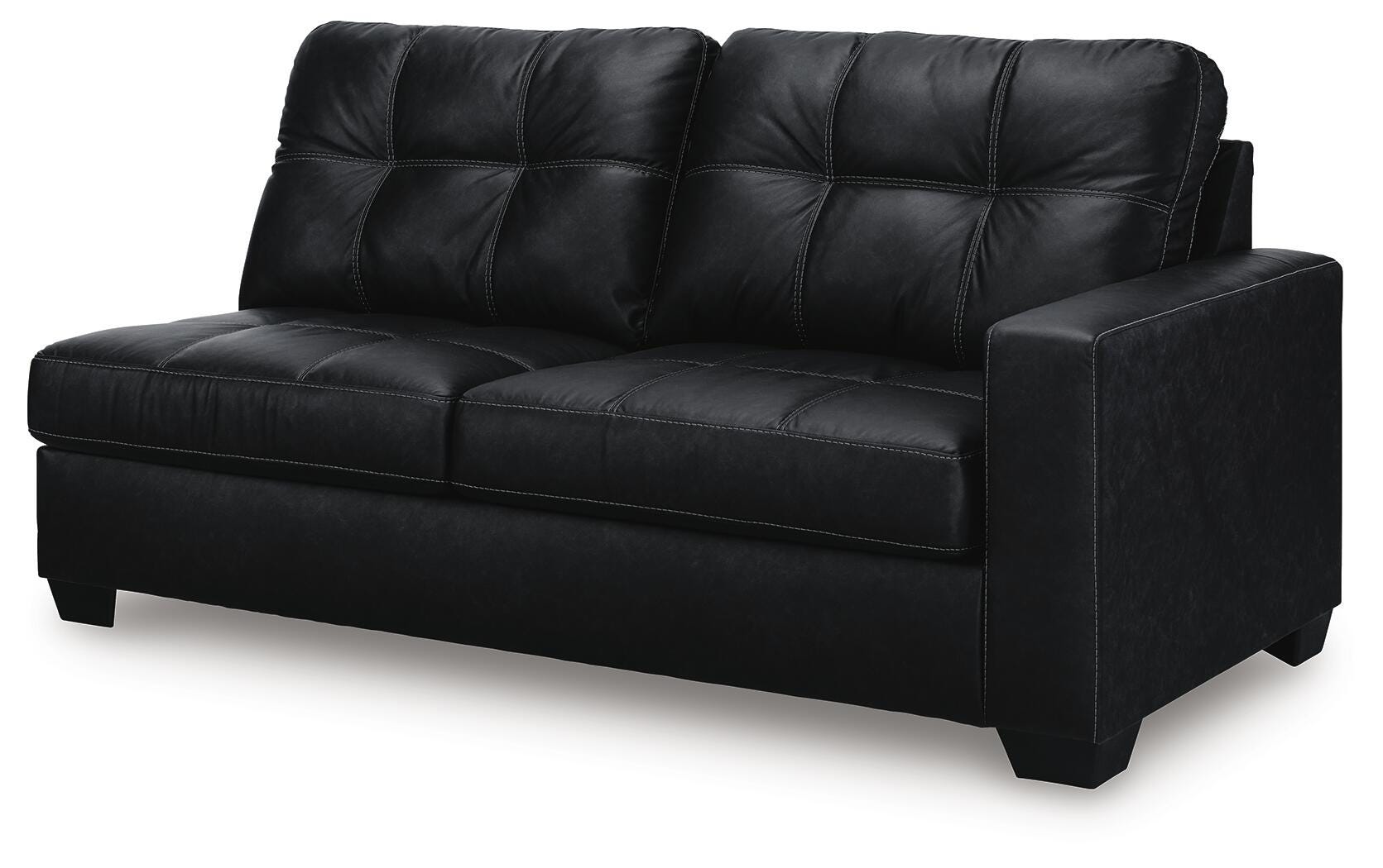 Barlin Mills 2-Piece LAF Chaise Sectional in Carbon Faux Leather