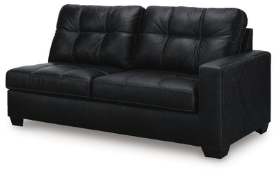 Barlin Mills 2-Piece LAF Chaise Sectional in Carbon Faux Leather