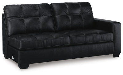 Barlin Mills 2-Piece LAF Chaise Sectional in Carbon Faux Leather