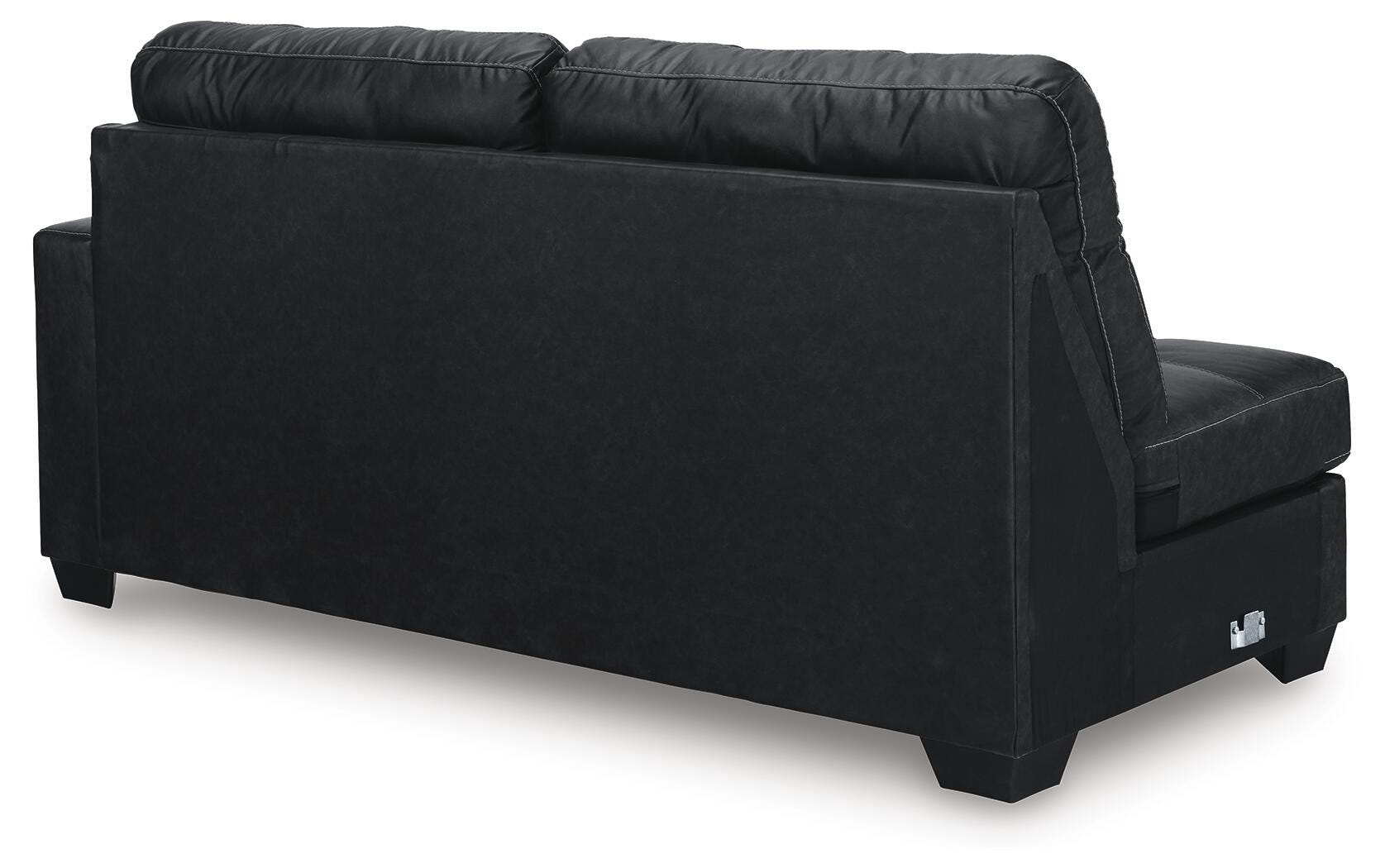 Barlin Mills 2-Piece LAF Chaise Sectional in Carbon Faux Leather