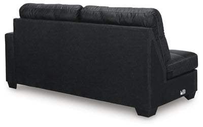 Barlin Mills 2-Piece LAF Chaise Sectional in Carbon Faux Leather