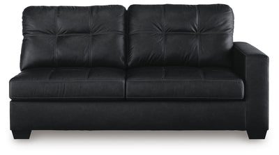 Barlin Mills 2-Piece LAF Chaise Sectional in Carbon Faux Leather