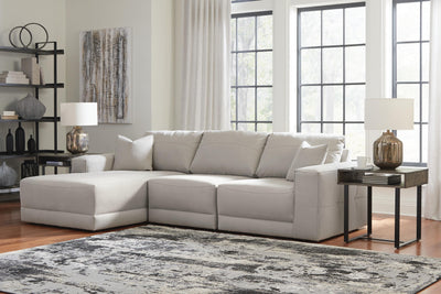 Next-Gen Gaucho 3-Piece LAF Chaise Sectional Sofa in Gray Microfiber