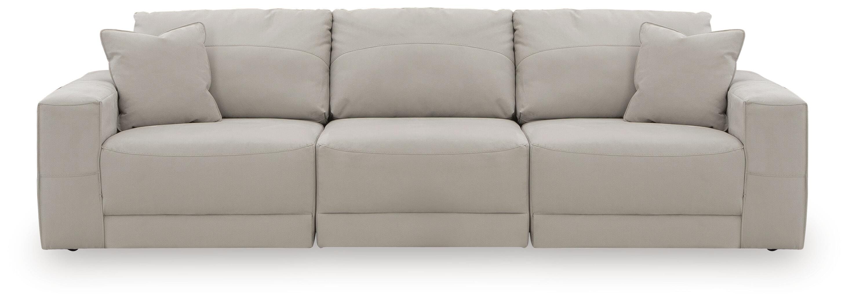 Next-Gen Gaucho 3-Piece Sectional Sofa in Gray Microfiber