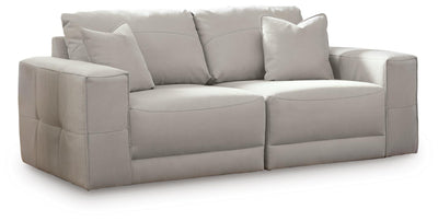 Next-Gen Gaucho 2-Piece Sectional Loveseat in Gray Microfiber