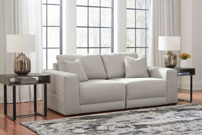 Next-Gen Gaucho 2-Piece Sectional Loveseat in Gray Microfiber