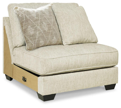 Rawcliffe 4-Piece Sectional with Ottoman in Parchment