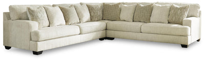 Rawcliffe 3-Piece Double Sectional in Parchment Chenille