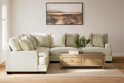 Rawcliffe 3-Piece Double Sectional in Parchment Chenille