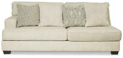 Rawcliffe 4-Piece Sectional with Ottoman in Parchment